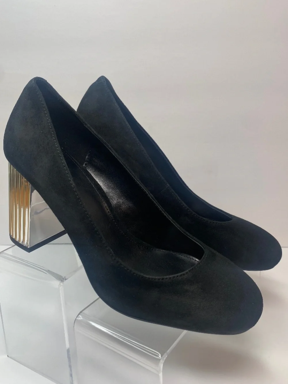 Michael Kors Porter Flex Suede Pumps with Silver Heel Size 6.5 M NEW NO BOX